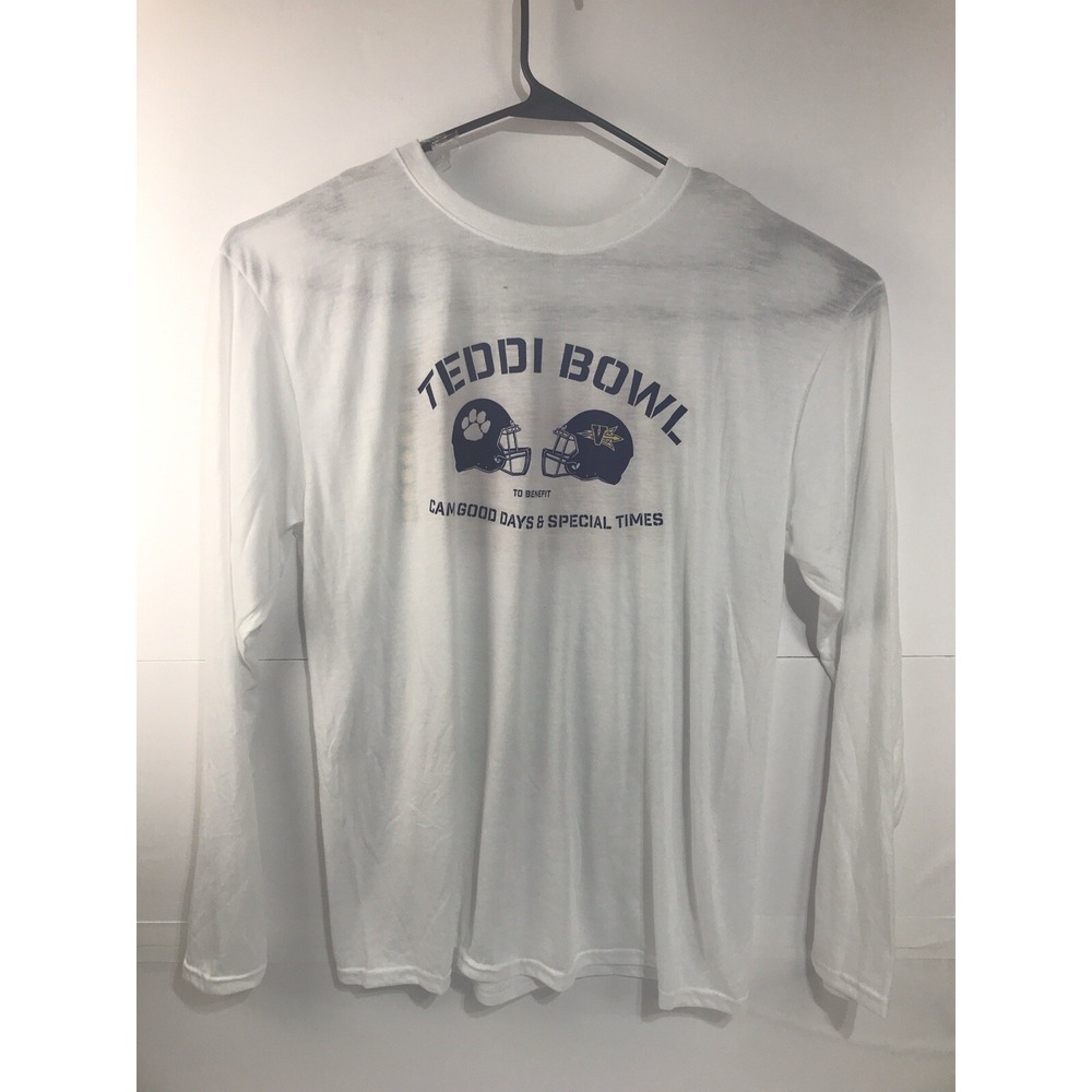 Gildan Perform Unisex L White Teddi Bowl Pittsford Panthers & Victor Blue Devils
